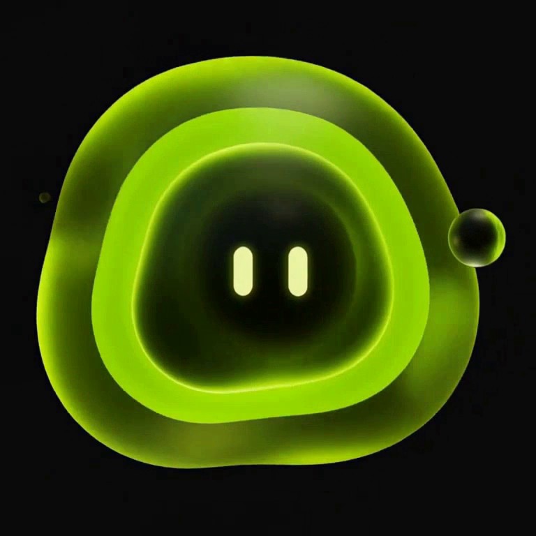 Cover of Ectonomic: a glowing green blob with two small eyes on black